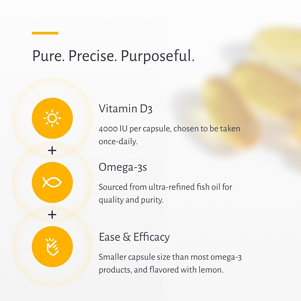 Oxiceutics D&O Glow Vitamin D3 + Omega-3 4000 IU - 30 Softgels - image 4