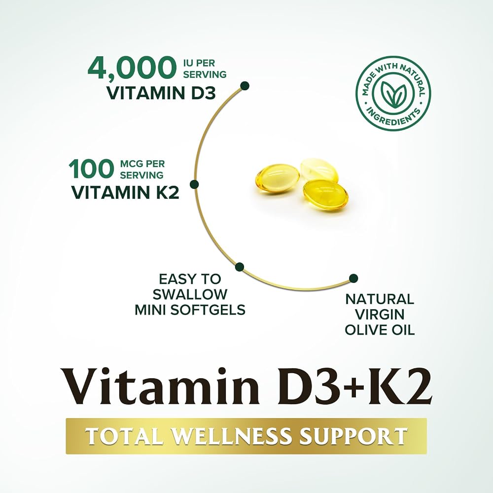 Nature's Nutrition Vitamin D3 4000 IU 100mcg Per Serving - Extra
