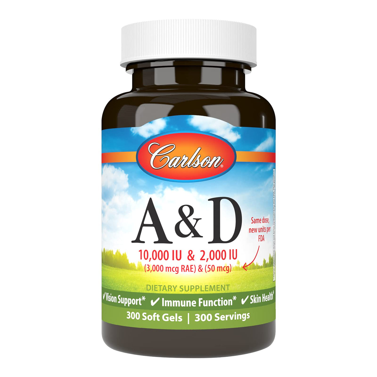 Carlson - A & D, 10000 IU (3000 mcg RAE) & 2,000 IU (50 mcg), Vision