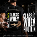 NutraBio Classic Whey Protein Powder Supplement - 25g of Protein Per