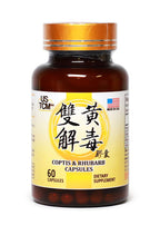 USTCM Coptis Rhubarb Capsules 500mg - 60 Vegetable Capsules