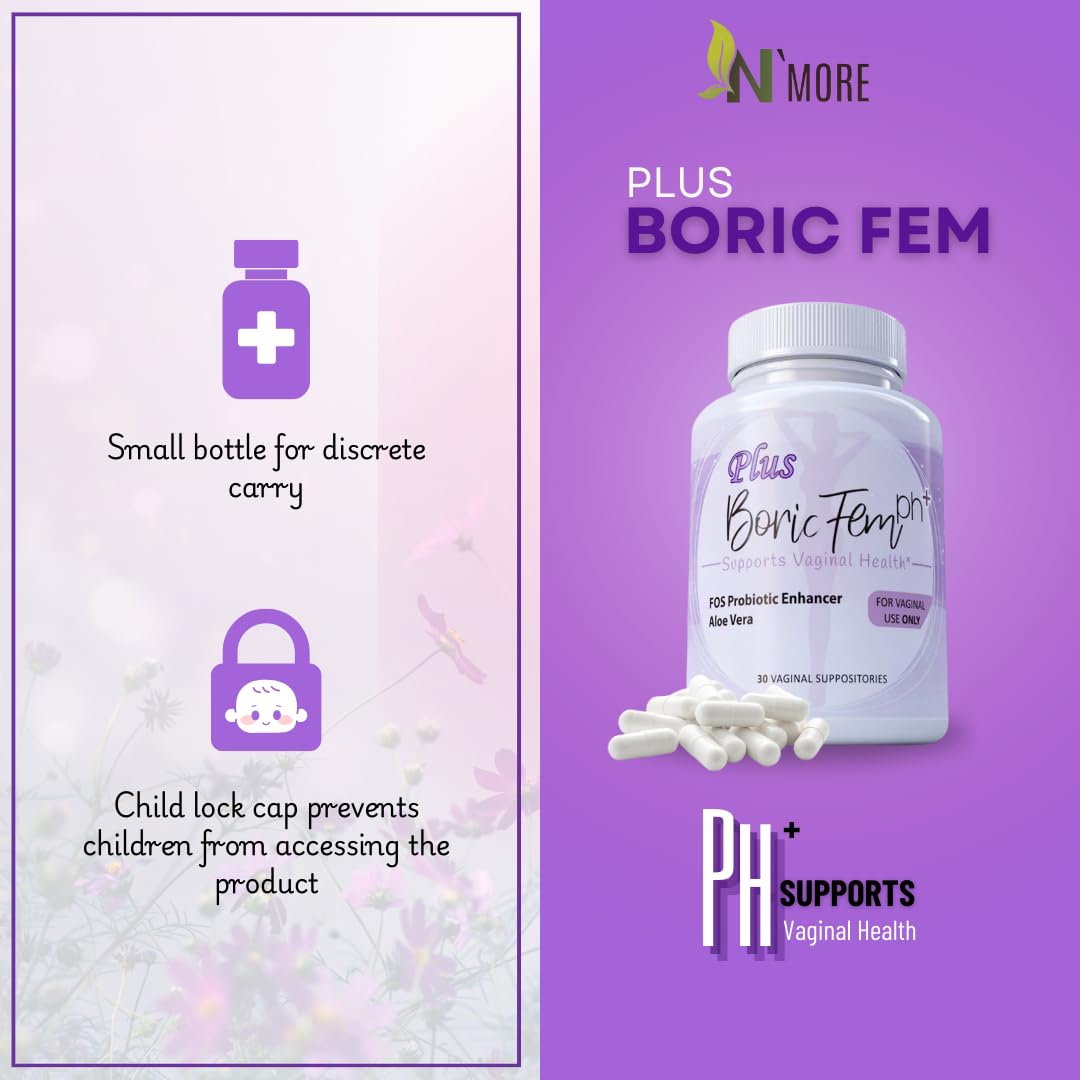 N'More Boric Acid Vaginal Suppositories with Aloe Vera - 30 Count - image 4