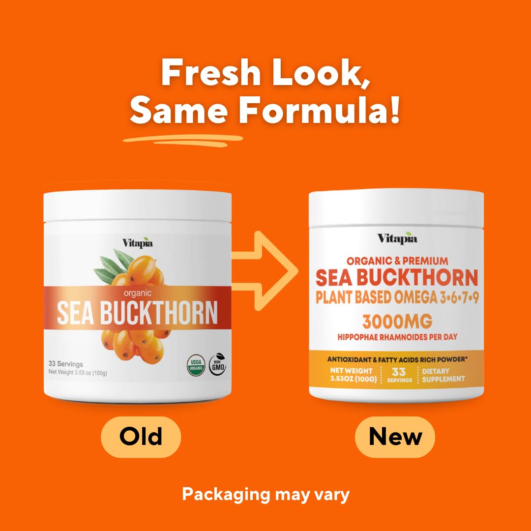 Vitapia Organic Sea Buckthorn Extract Powder - 100g - image 2