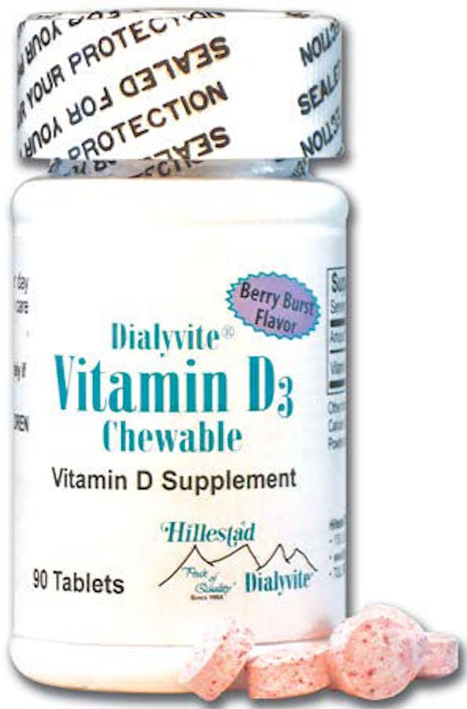 Dialyvite Vitamin D3 2000 IU Chewable Tablets - 90 Count - image 2