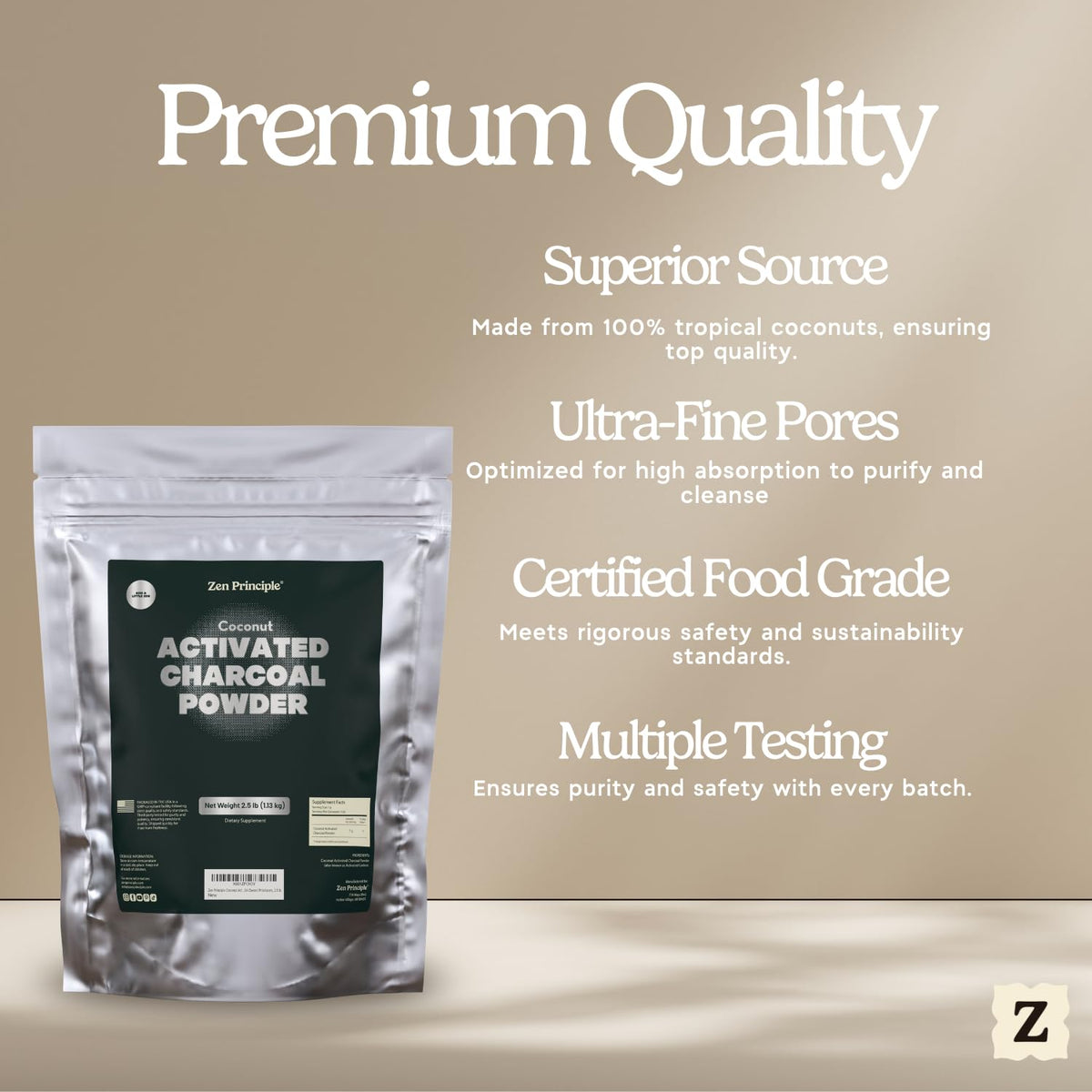 Zen Principle Coconut Activated Charcoal Powder - 40 oz - image 6