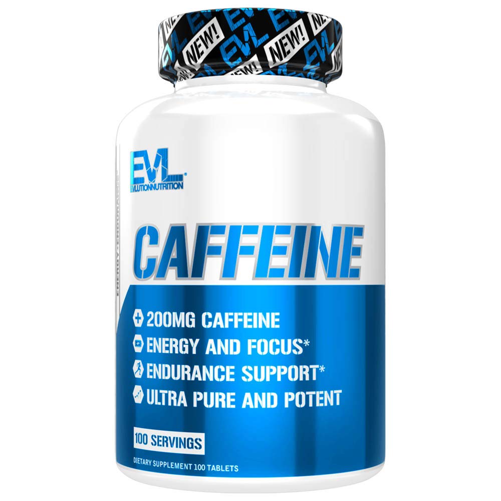 Evlution EVL Caffeine 200mg Energy & Focus - 100 Tablets