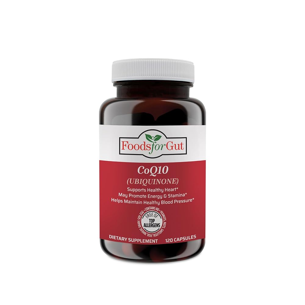 Foods For Gut Coenzyme Q10-Ubiquinone 200mg - 120 Vegetarian Capsules