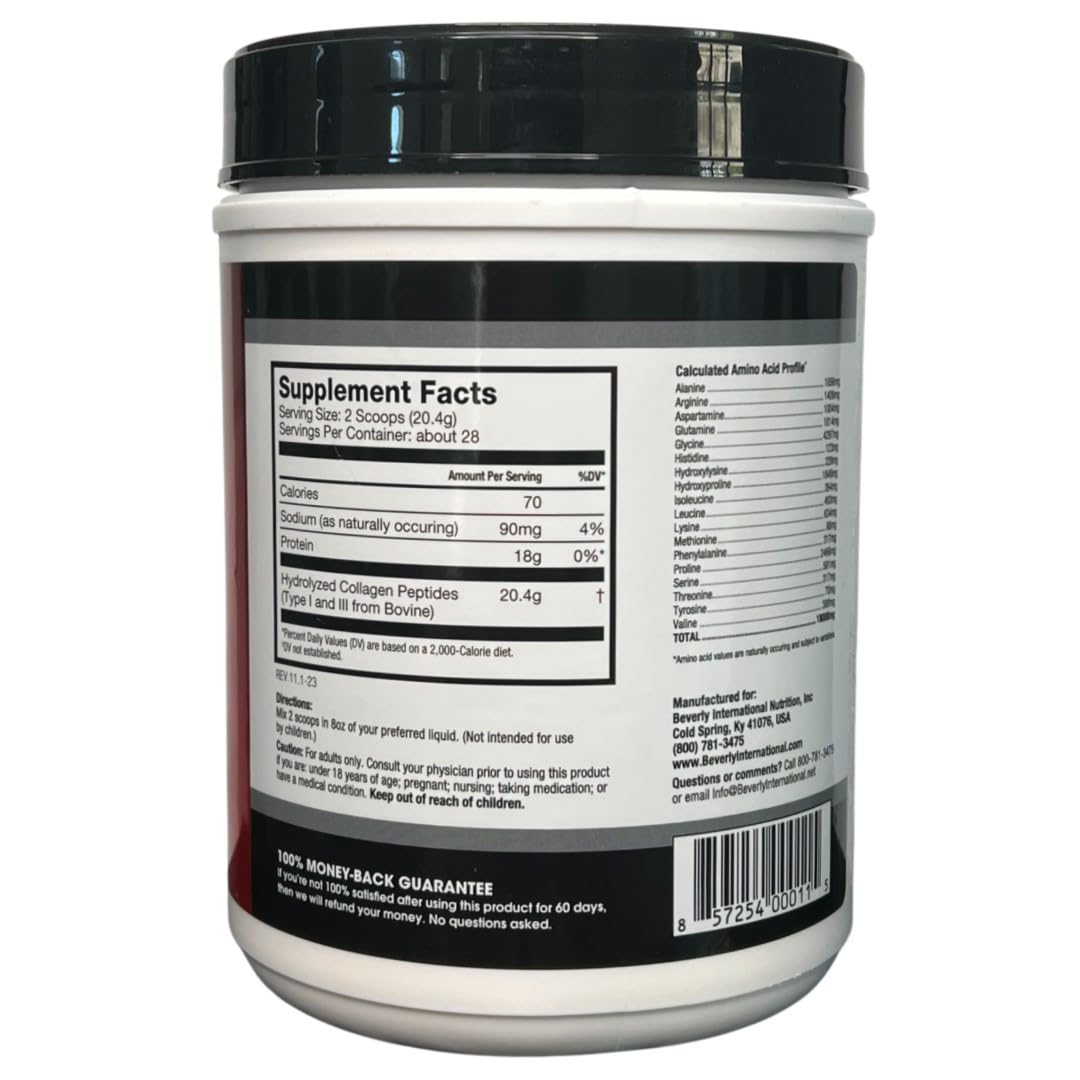 Beverly International Collagen Peptides Unflavored Powder - 20 oz - image 3