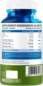 Generic Magnesium Citrate + Glycinate 1648 mg Supplement - 60 Tablets - image 2