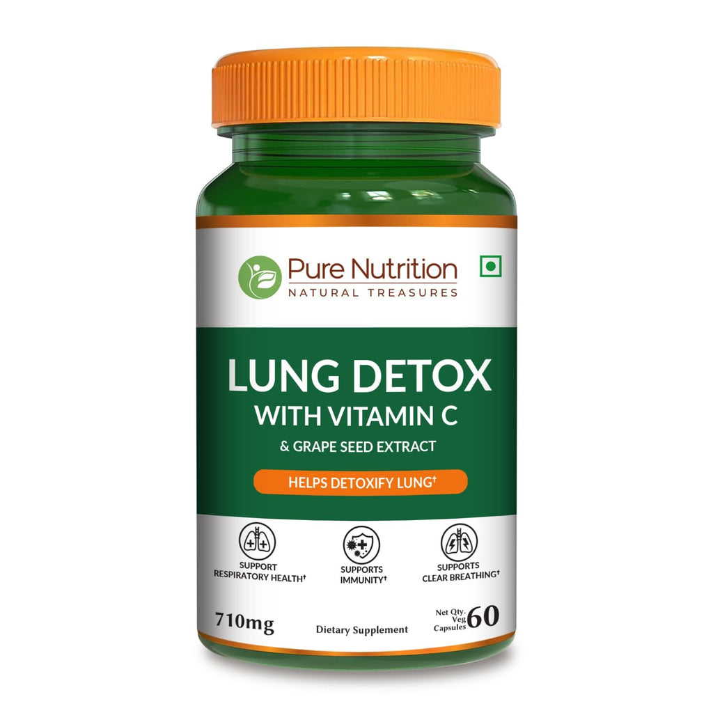 Pure Nutrition Lung Health Supplement Herbal Support - 60 Capsules