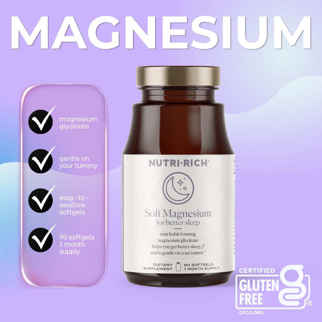 Nutri-Rich Magnesium Glycinate 400mg for Sleep - 90 Softgels - image 4