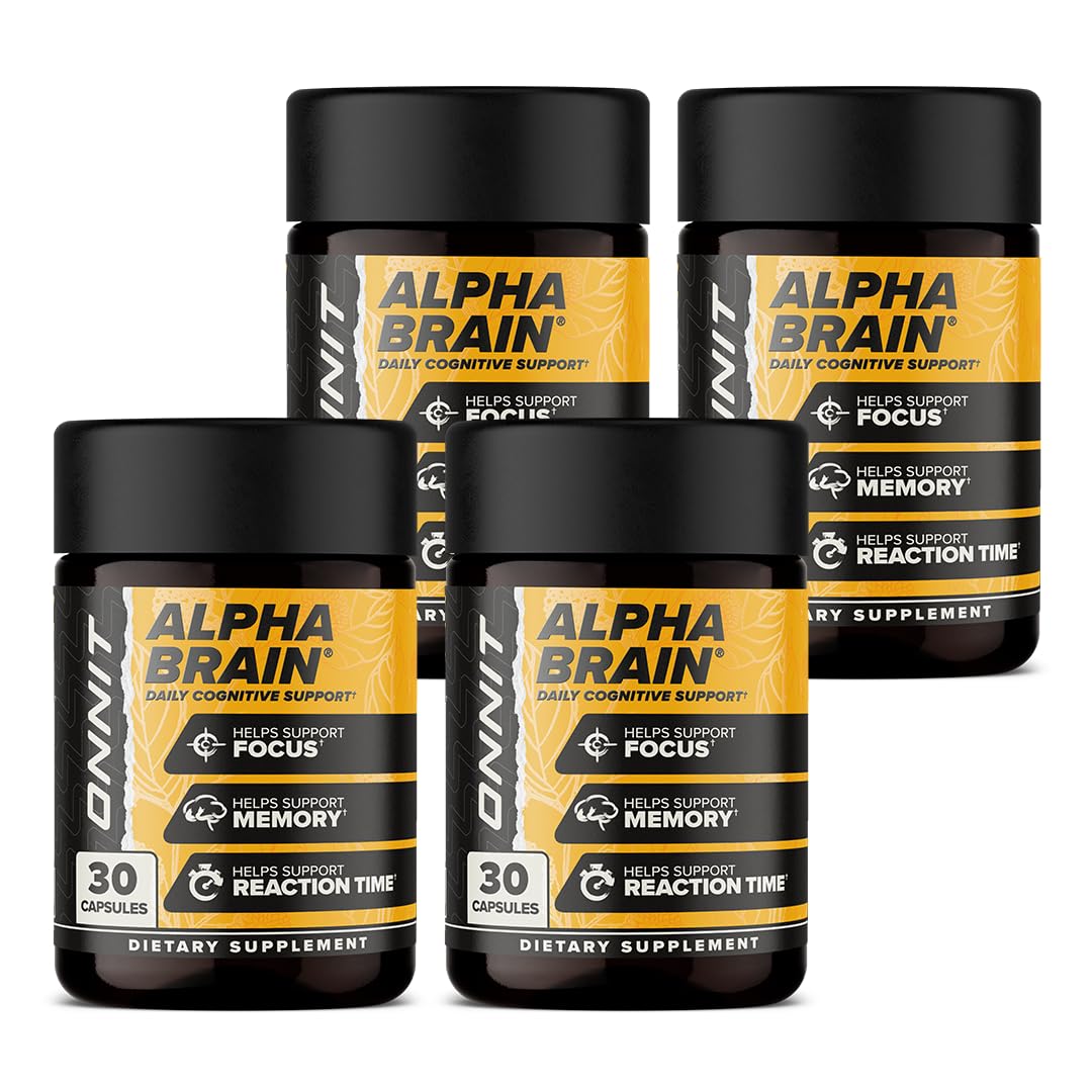 ONNIT Alpha Brain Nootropic for Focus & Memory - 120 Capsules