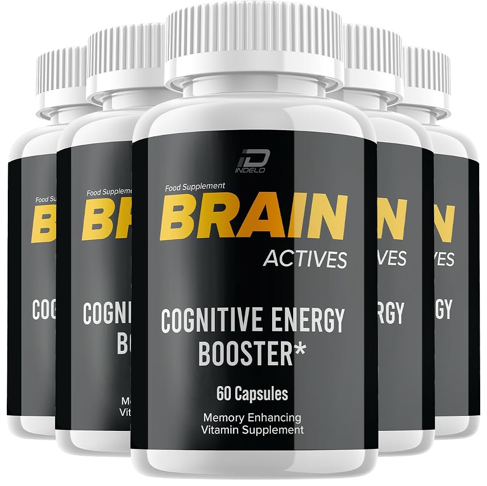 Indelo Brain Actives Capsules for Memory and Focus - 300 Capsules