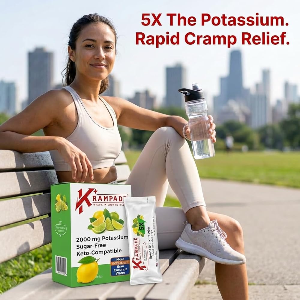 Krampade High Potassium Electrolytes Powder Lemon Lime - 20 Singles - image 7