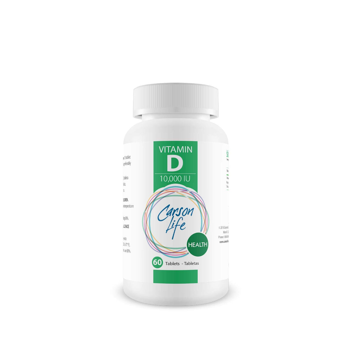 Carson Life Vitamin D 10,000 IU Tablets - 60 Tablets