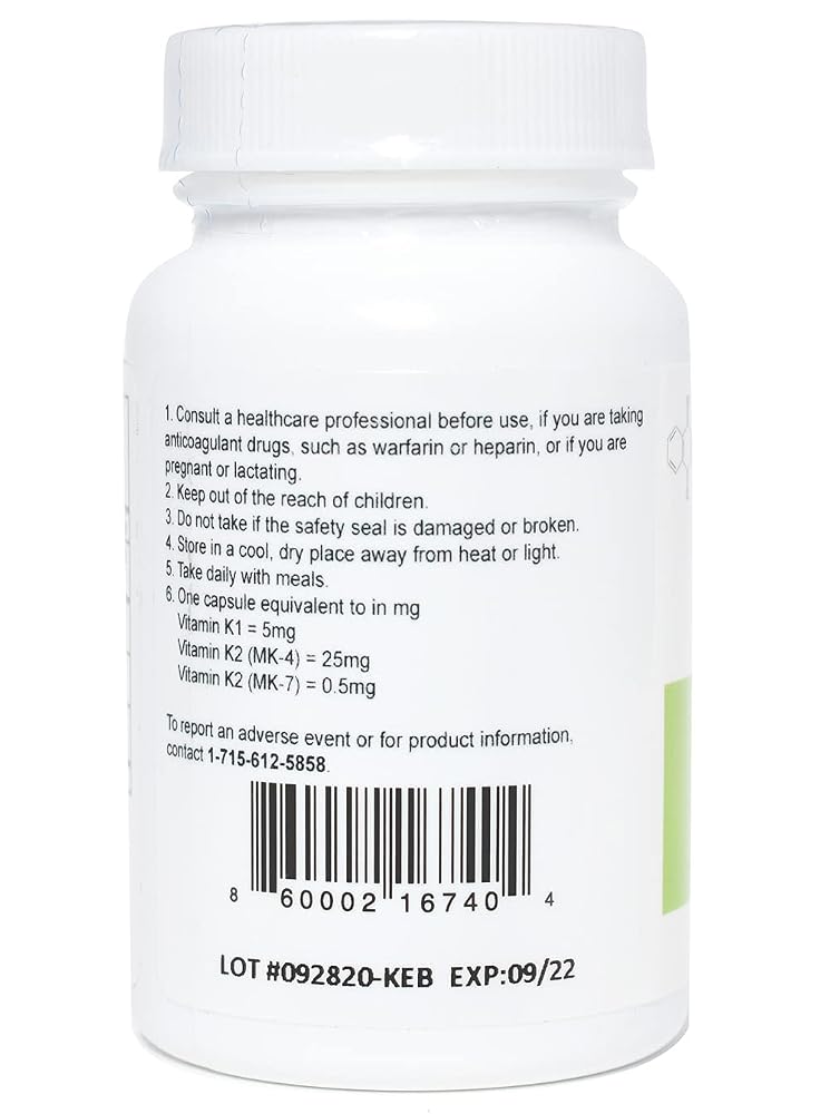 Koncentrated K Vitamin K1 & K2 with Astaxanthin - 60 Capsules - image 3