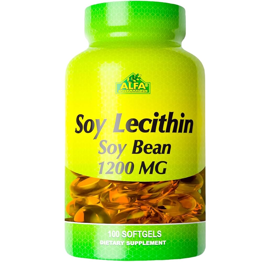 ALFA VITAMINS Soy Lecithin 1200 mg - 100 Softgels
