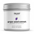 FOLIUS LABS Grape Seed Extract 500mg - 95% OPCs Polyphenols - High