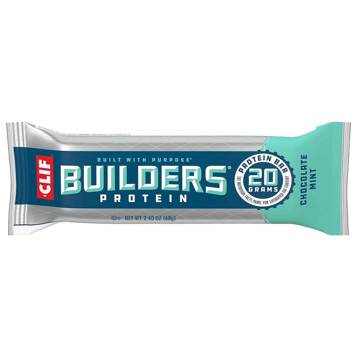CLIF Bar Builders Protein Bar Chocolate Mint 20g - 12 Count - image 2
