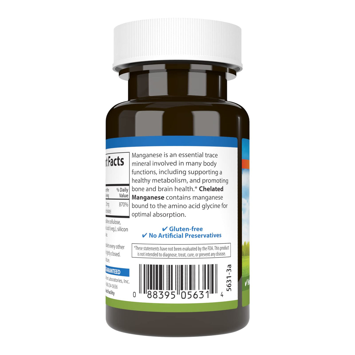 Carlson Chelated Manganese 20 mg - 100 Tablets - image 3