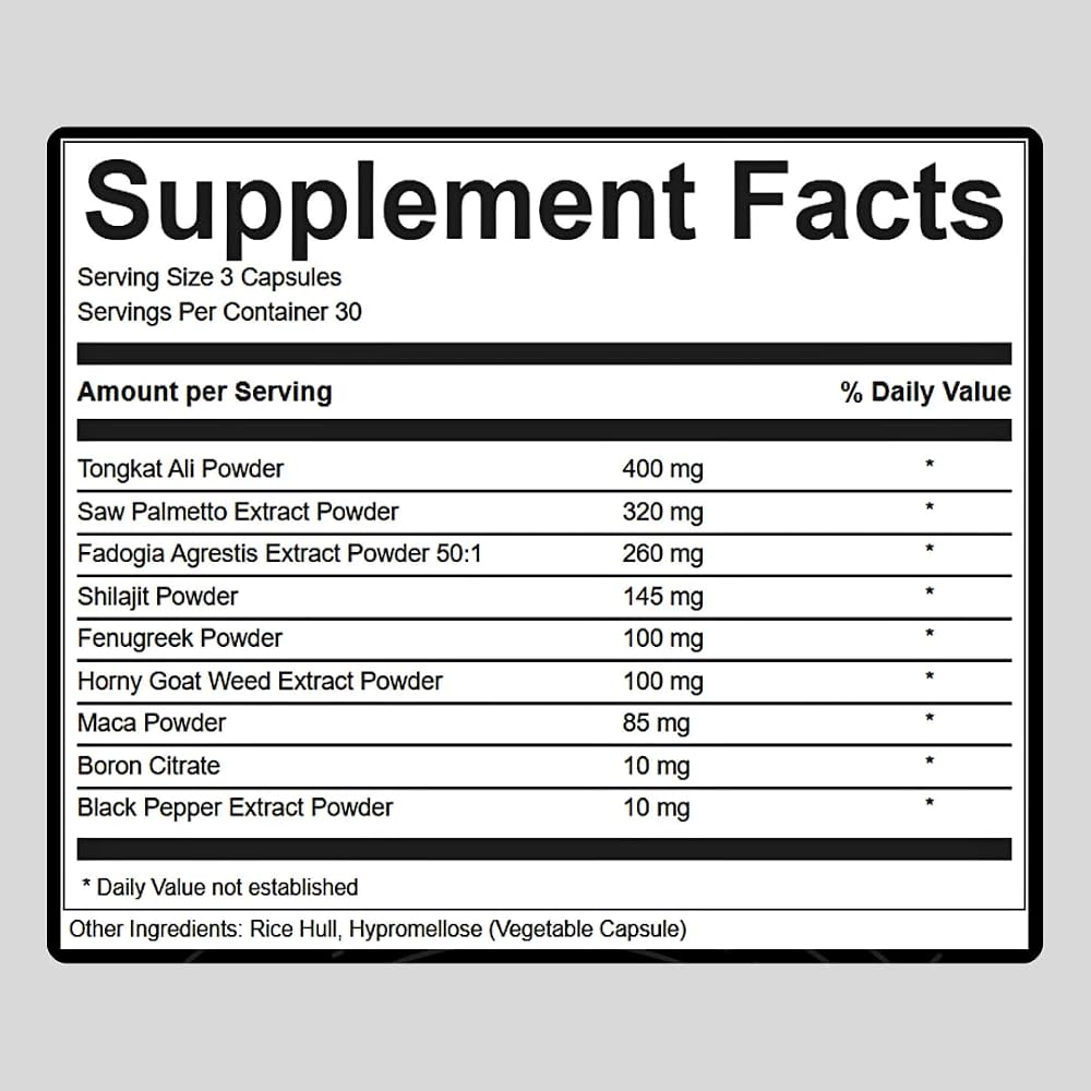 Men's Health Labs Natural Advantage Testosterone Booster - 90 Capsules - image 2