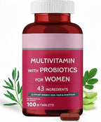 Generic Multivitamin with Probiotics for Women - 100 Vegetarian Tablets