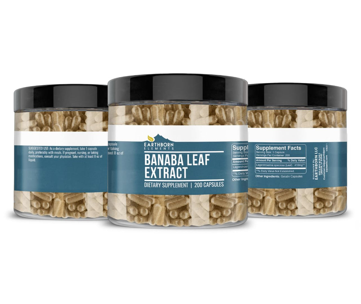 Earthborn Elements Banaba Leaf Extract - 200 Capsules - image 4
