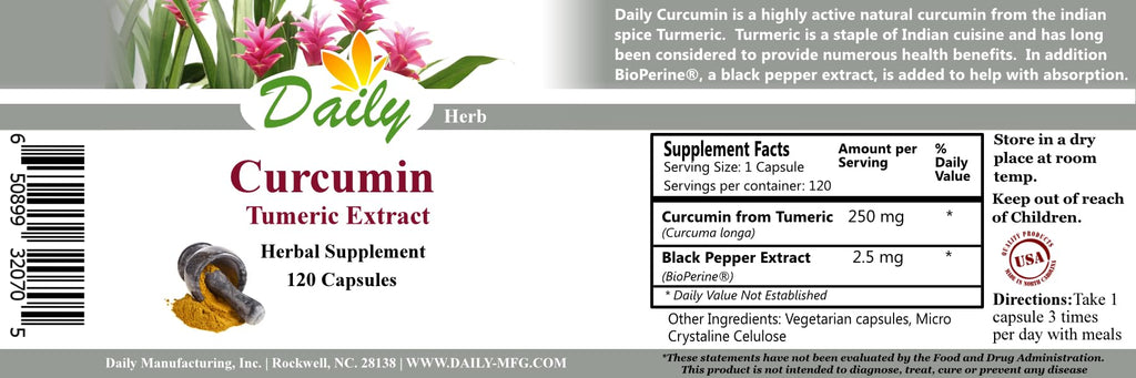 Daily Manufacturing Curcumin Turmeric & Black Pepper Extract - image 2