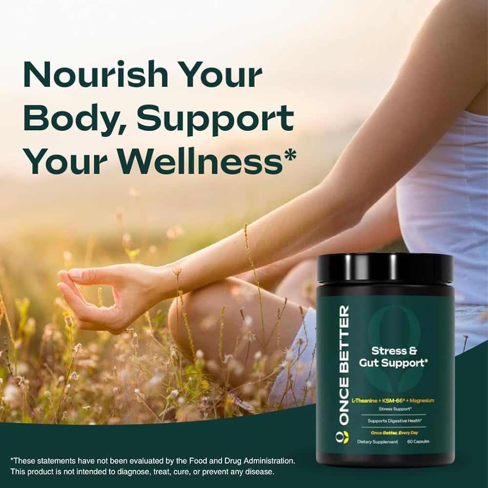 Once Better Stress & Gut Support Supplement - 60 Capsules - image 3