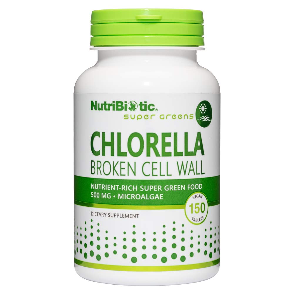 NutriBiotic Chlorella Super Green Food 500 mg - 150 Tablets