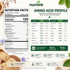 NURTIVE Flaxseed Protein Powder Plant-Based - 16 oz - image 3