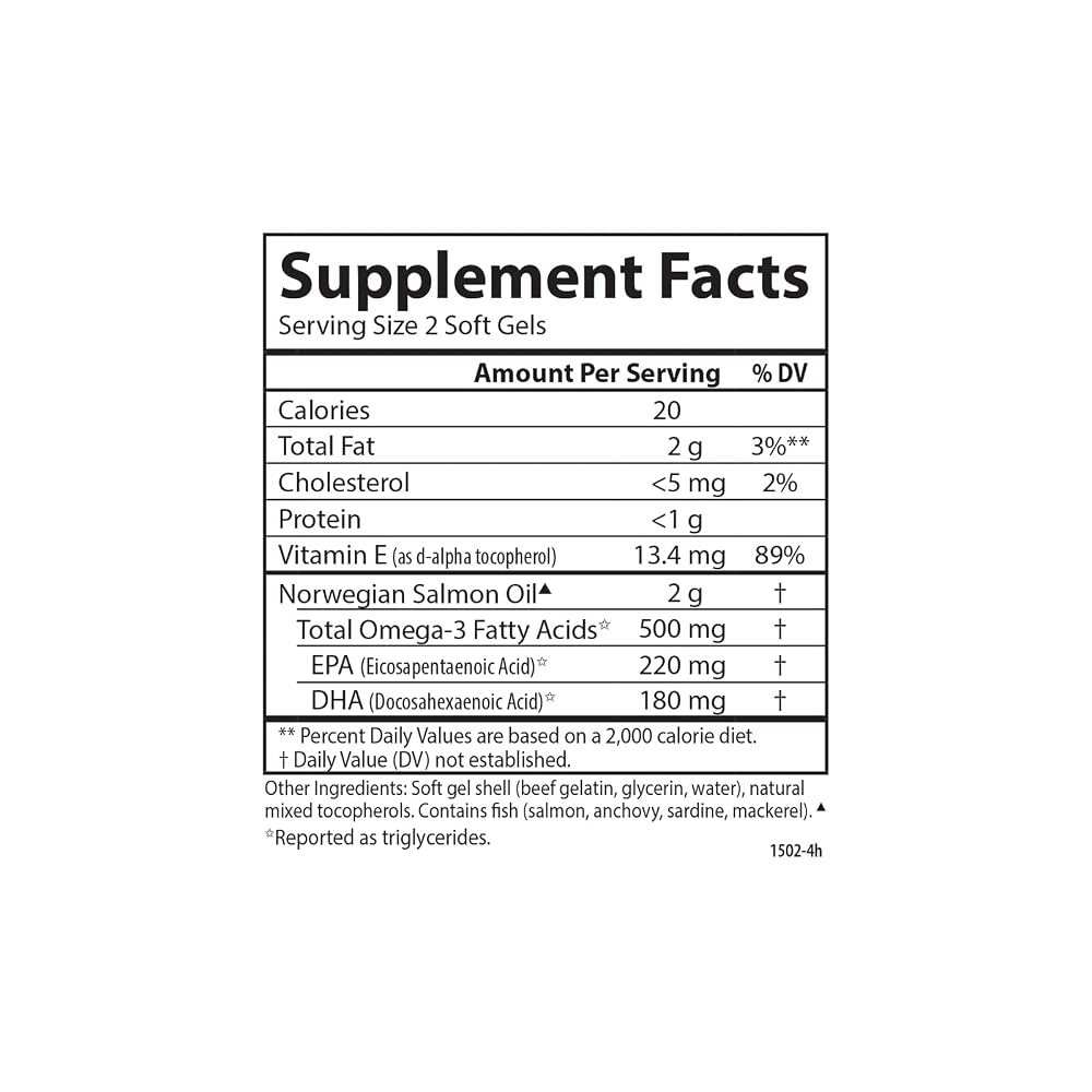 Carlson Salmon Oil Omega-3 500 mg - 50 Softgels - image 4