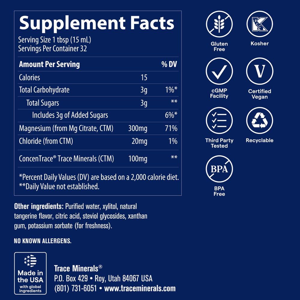 Trace Minerals Liquid Magnesium 300 mg - 16 fl oz - image 3