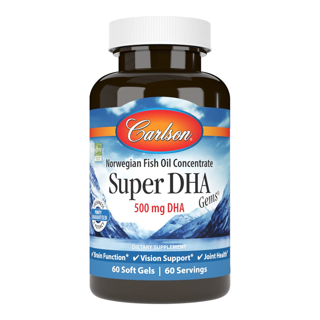 Carlson Super DHA Gems 500 mg - 60 Softgels