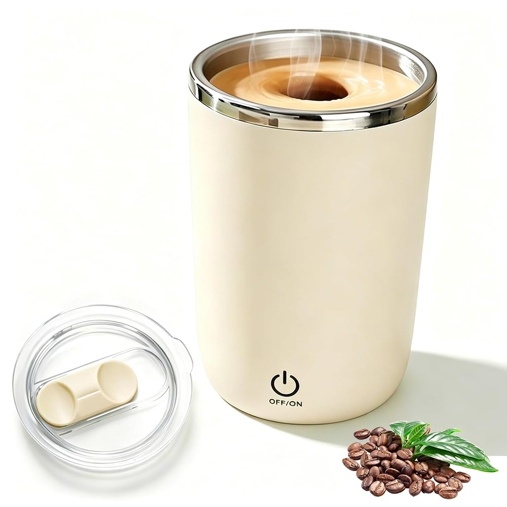 Tissting Shaker Bottle 11.8oz Electric Mixer Cup Stainless Steel Self