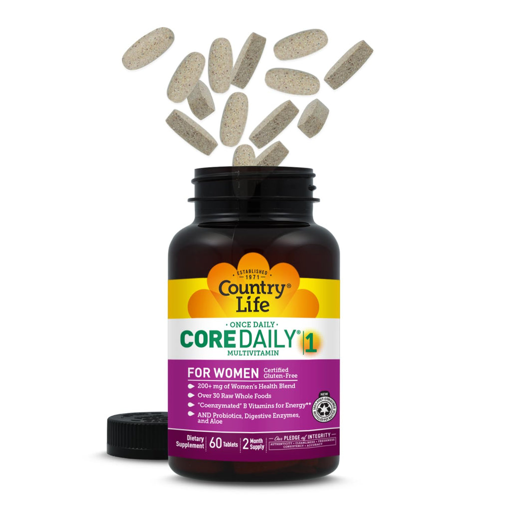 Country Life Core Daily 1 Women's Multivitamin with Iron - 60 Tablets - image 2