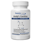 Superior Labs Acetyl L-Carnitine 500 mg Energy Support - 200 Vegetarian Capsules