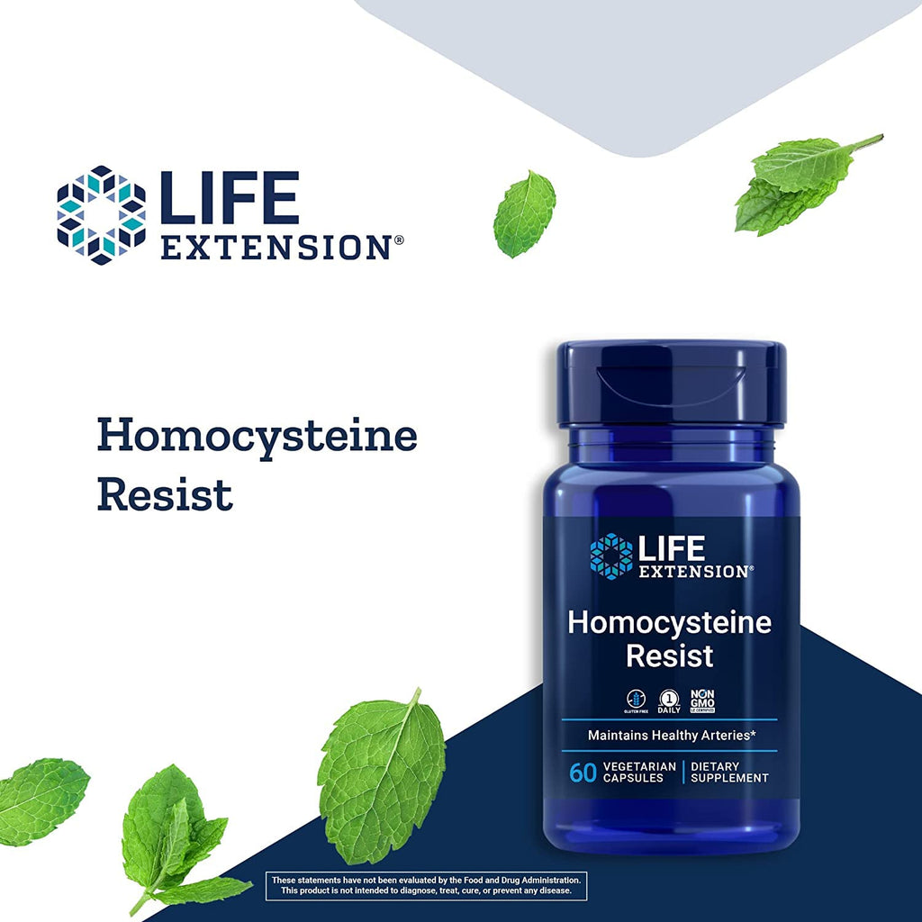 Life Extension Homocysteine Resist Vitamin B Complex - 120 Vegetarian Capsules - image 3