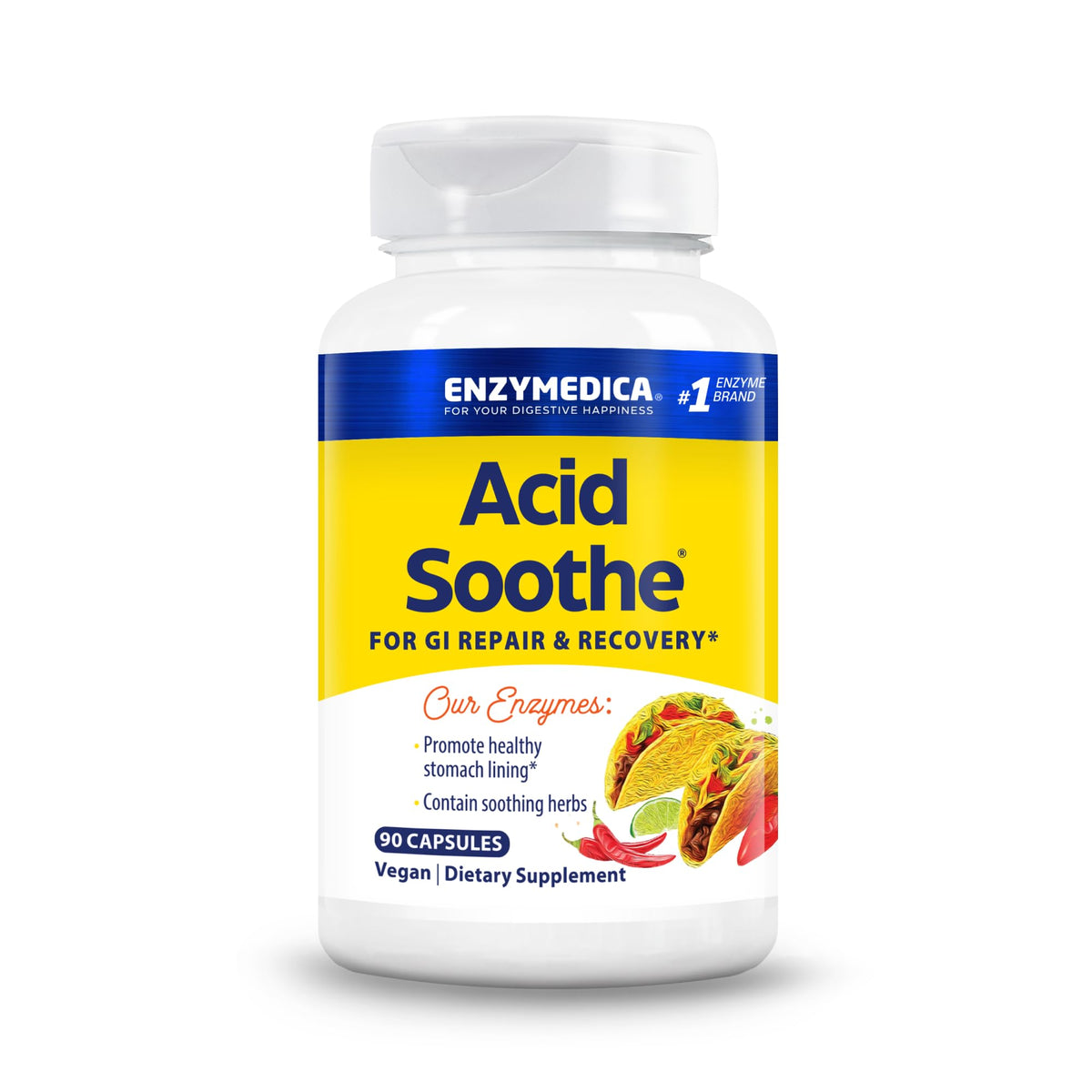 Enzymedica Acid Soothe Digestive Enzyme Supplement - 90 Capsules