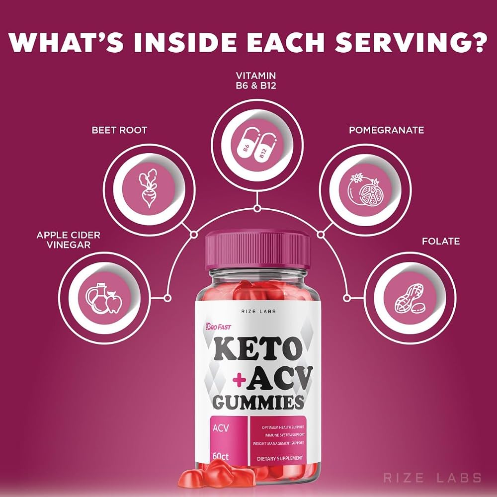 rize labs Pro Fast Keto+ACV Gummies for Weight Loss - 180 Gummies - image 3