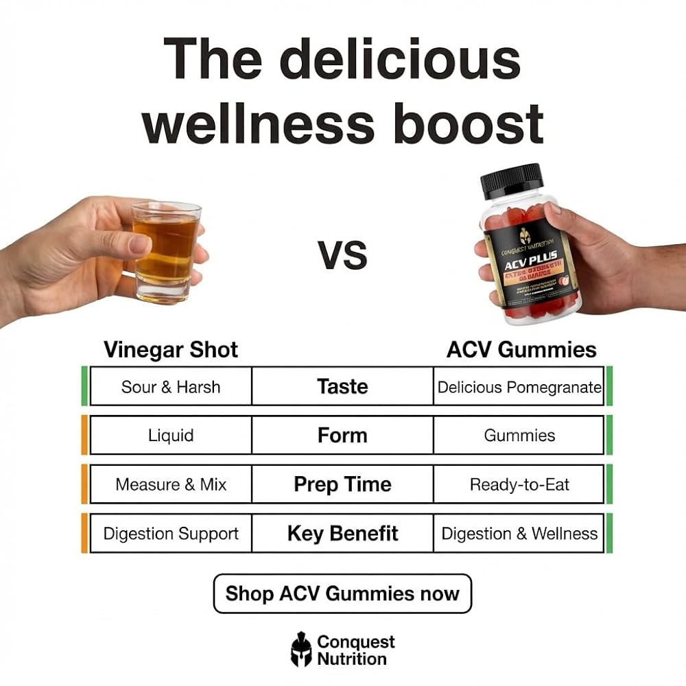 Conquest Nutrition ACV Plus 1000mg Apple Cider Vinegar Gummies - 60 Count - image 6