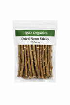 BSD Organics Dried Neem Stick for Oral Care - 20 Sticks