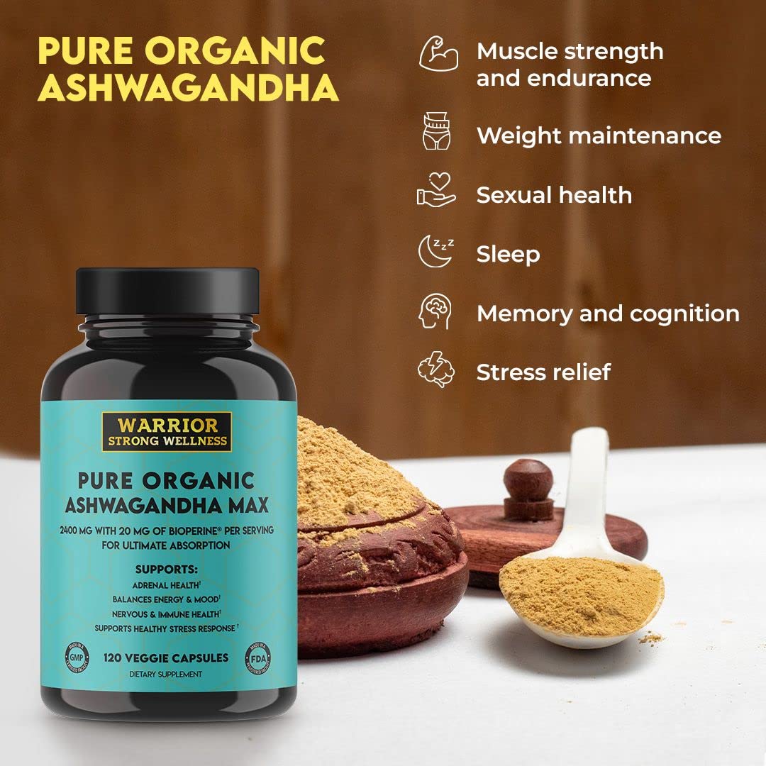 Warrior Strong Wellness Pure Organic Ashwagandha with Bioperine - image 5