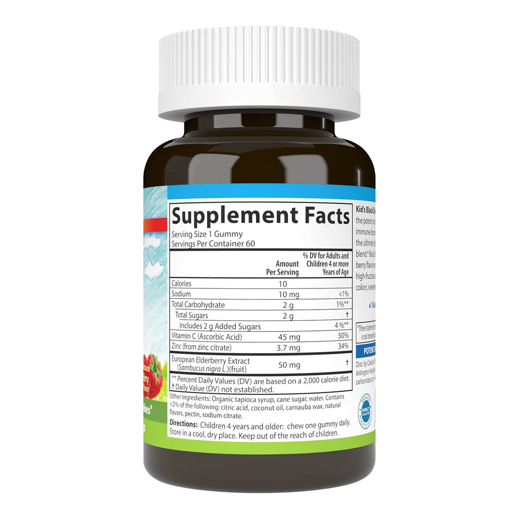 Carlson Kid's Black Elderberry Gummies 100 mg - 60 Gummies - image 5