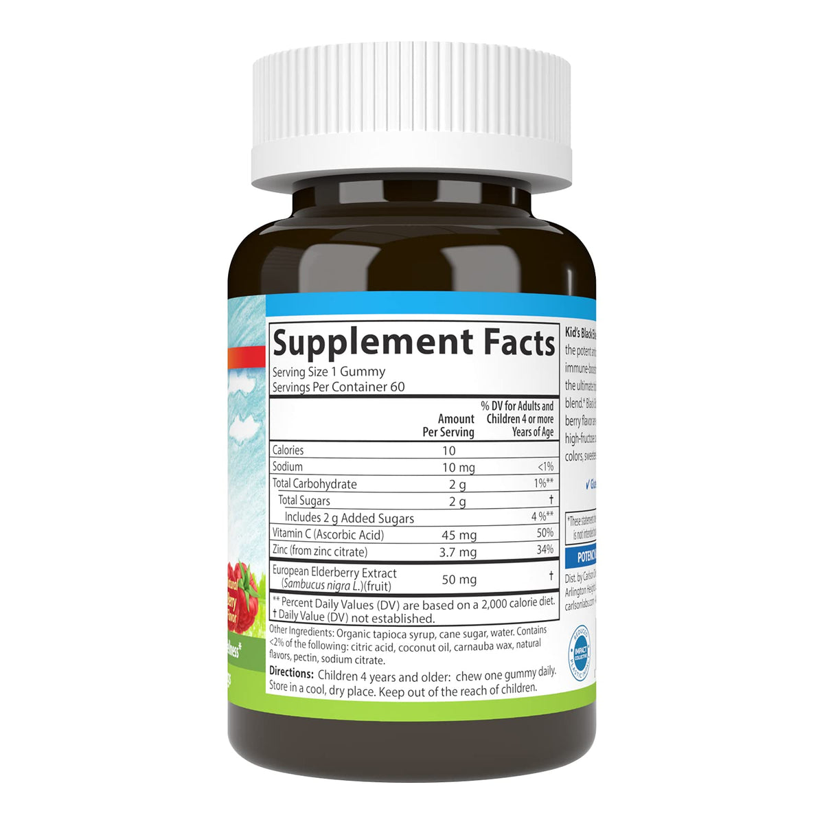 Carlson Kid's Black Elderberry Gummies 100 mg - 60 Gummies - image 5