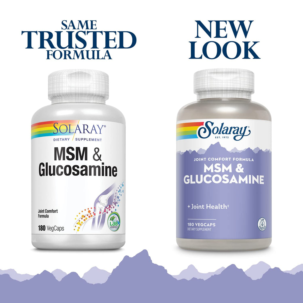 SOLARAY MSM & Glucosamine Joint Support - 180 Vegetarian Capsules - image 2