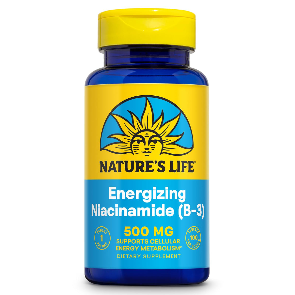 Nature's Life Niacinamide 500mg Vitamin B3 - 100 Tablets
