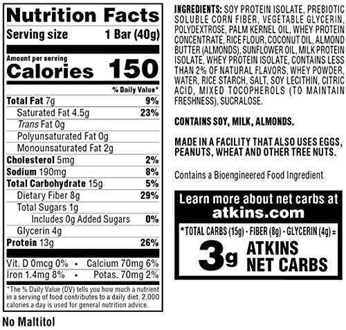 Atkins Lemon Snack Bar with Almond Butter - 30 Count - image 8