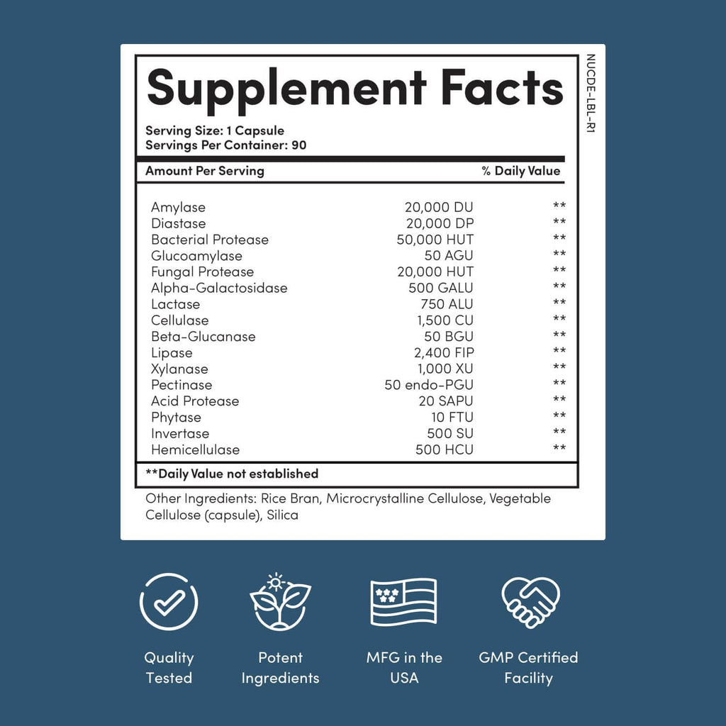 Nucific Digestive Enzyme Supplement - 90 Capsules - image 2