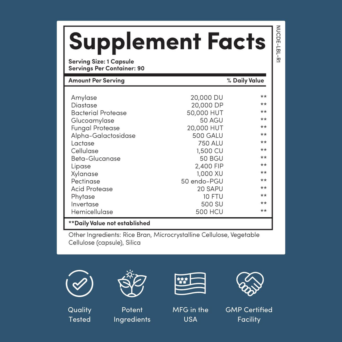 Nucific Digestive Enzyme Supplement - 90 Capsules - image 2